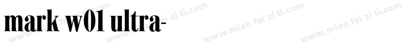 mark w01 ultra字体转换